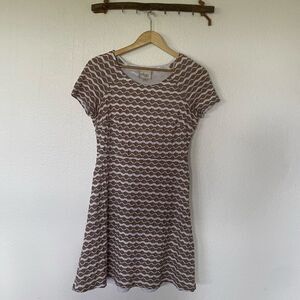 Beige crochet mini dress
